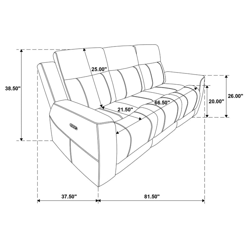 Kennett 2-piece Chenille Power Reclining Sofa Set Ivory