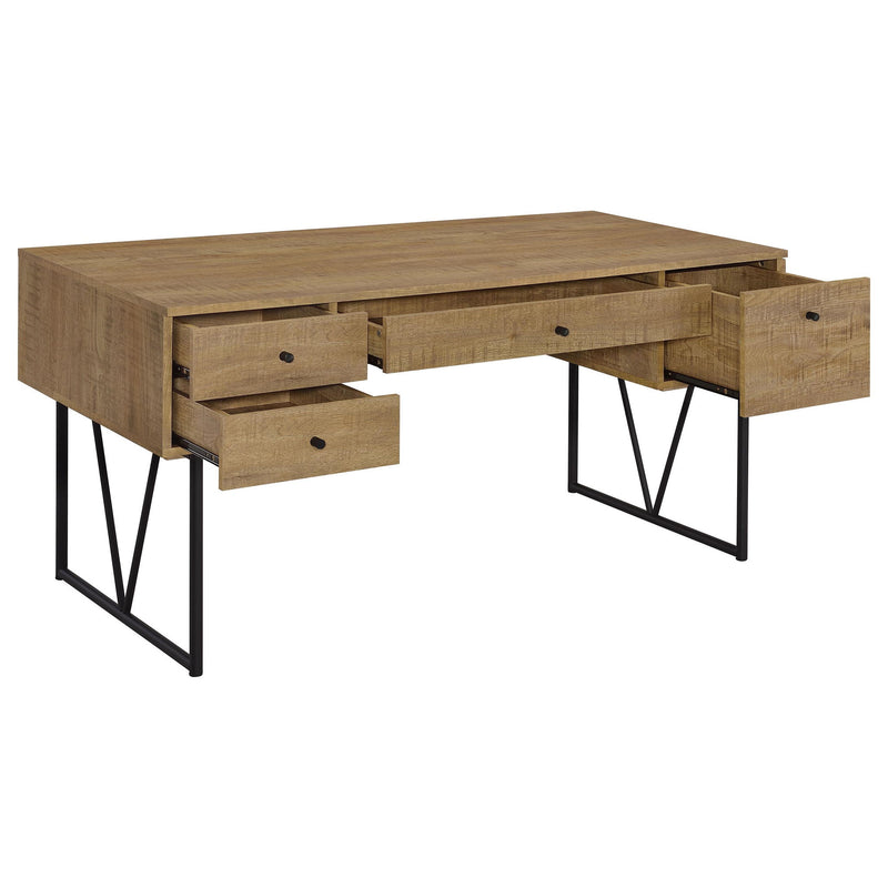Vellun - 4 Drawer Writing Desk - Mango Color