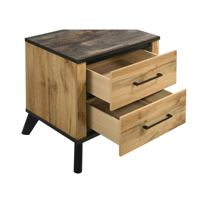 Georgina - 2 Drawer Nightstand - Natural Wood