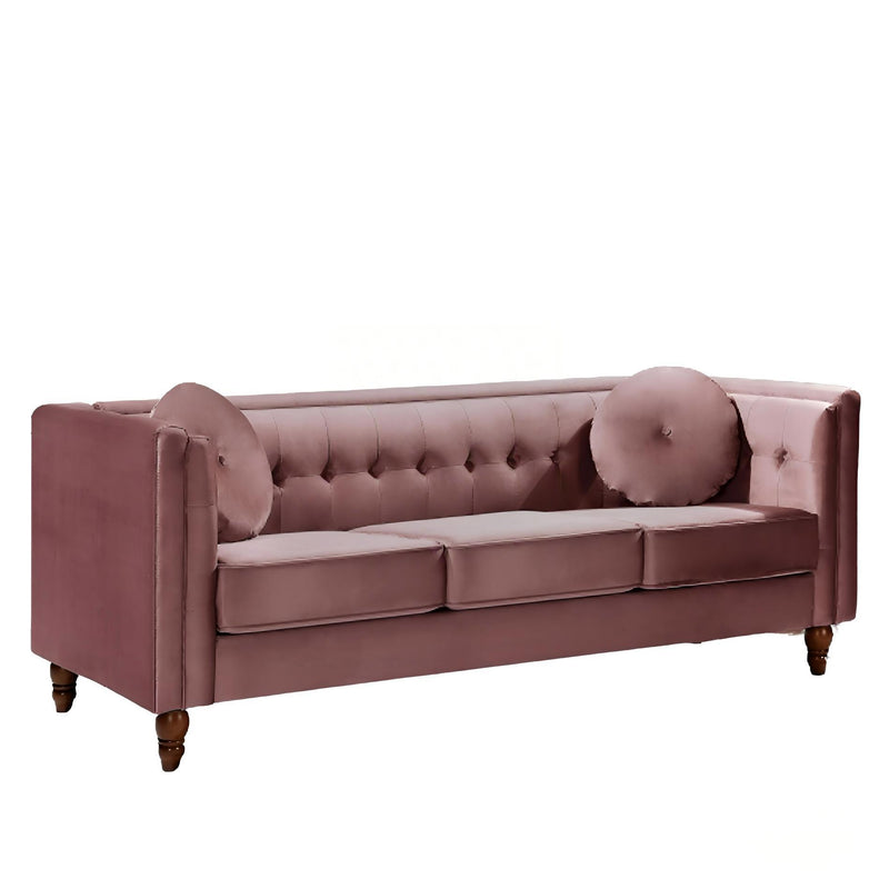 Chesterfield Sofa With Square Arms For Living Room