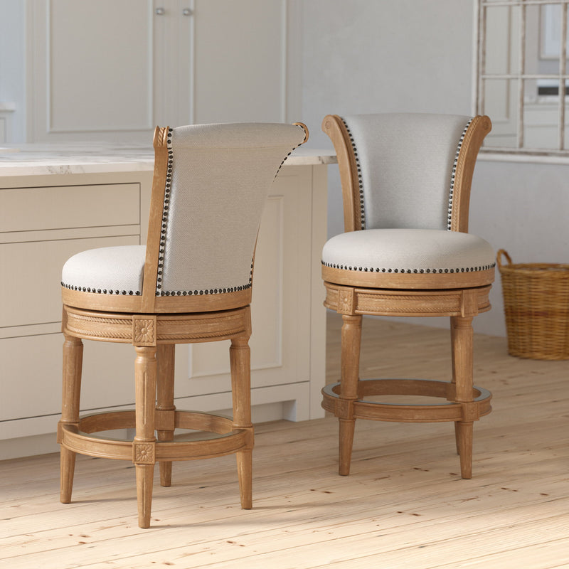 Swivel Barstool With High-Back