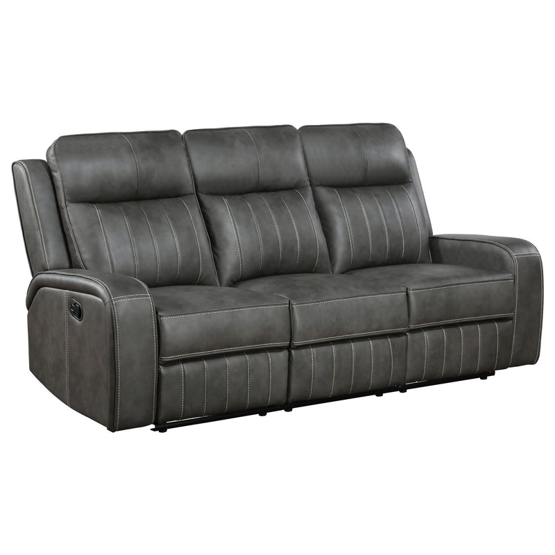 Forrest - 2 Piece Motion Reclining Sofa Set - Gray