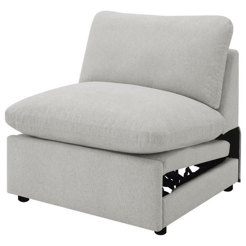 Collins - Modular Power Reclining Sectional Power Armless Chair - Gray
