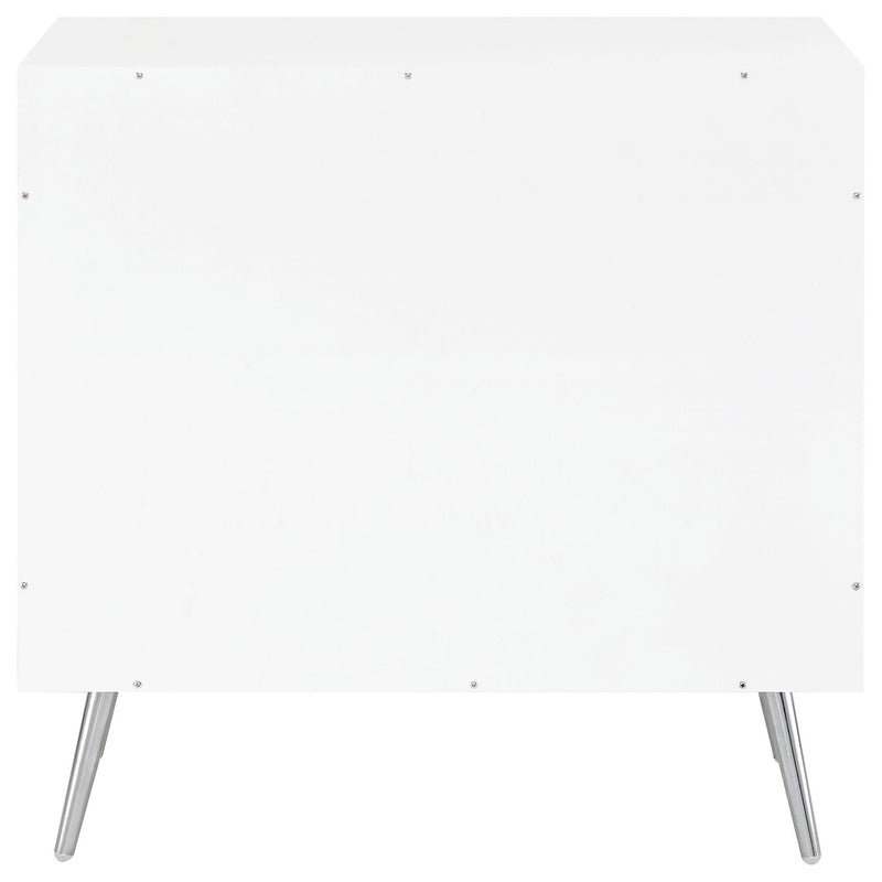 Nieta 2-door Engineered Wood Accent Cabinet White High Gloss