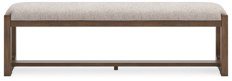 Cabalynn - Large Uph Dining Room Bench - Oatmeal / Light Brown