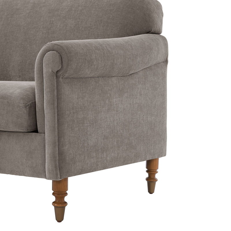 Loveseat Sofa, 2 Seater Couch With Rolled Arms