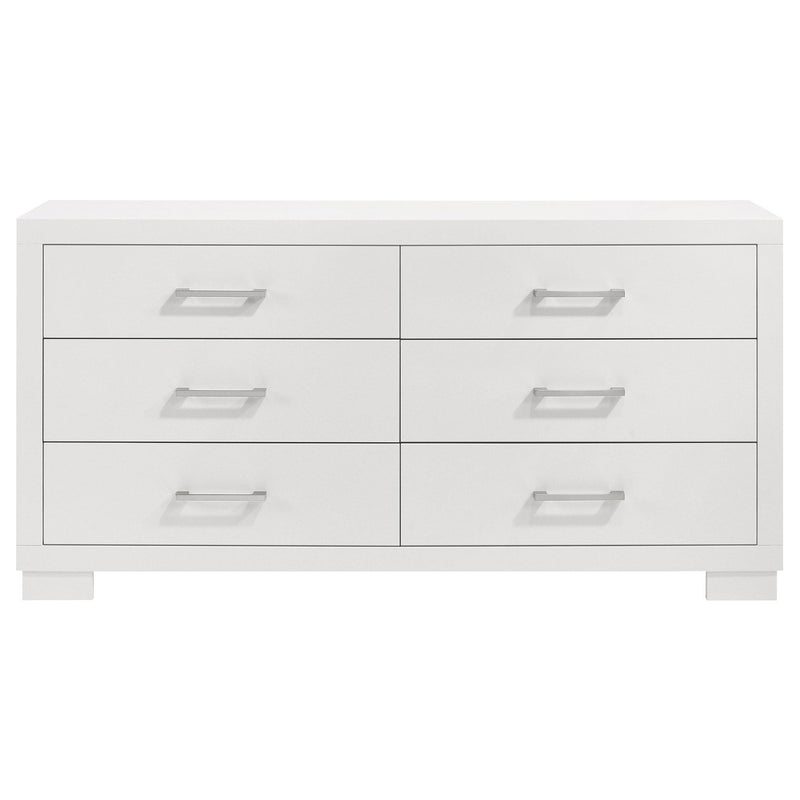 Jessica 4-piece Eastern King LED Bedroom Set Snow White