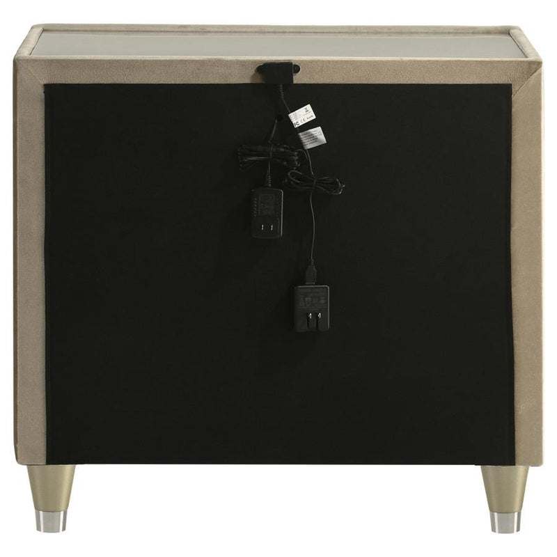 Lorient - 2-Drawer LED Nightstand With USB