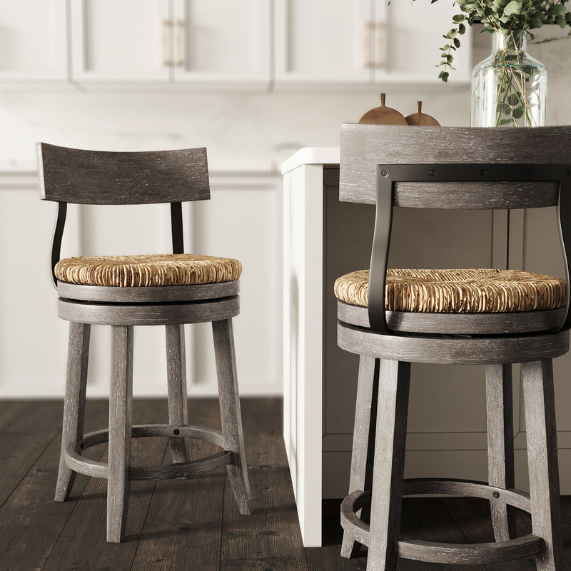 Stool With Natural Seagrass Seat