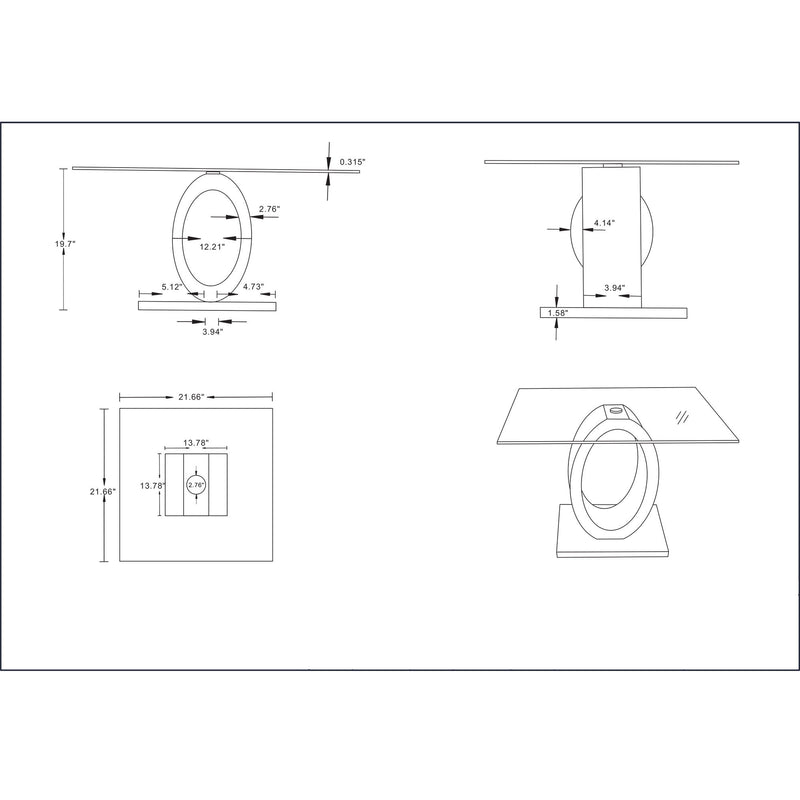 Tracker - End Table - Brown White