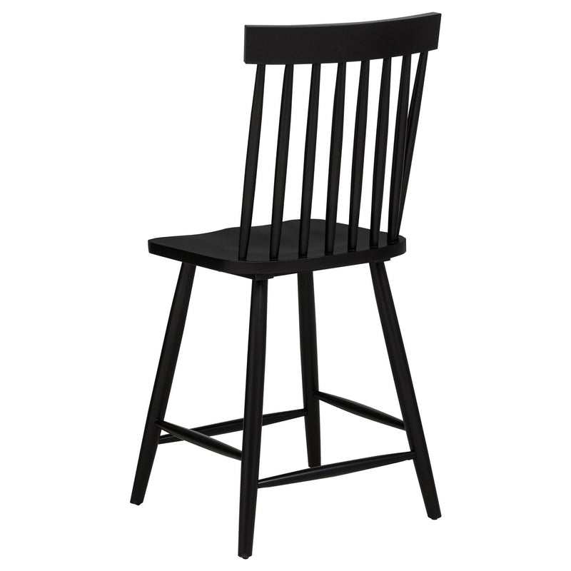 Andrews 5-piece Round Counter Dining Set Light Ash and Black