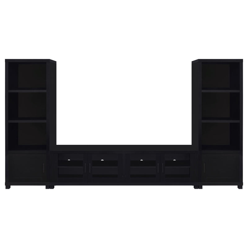 Jupiter 3-piece Entertainment Center 79-inch TV Stand Black