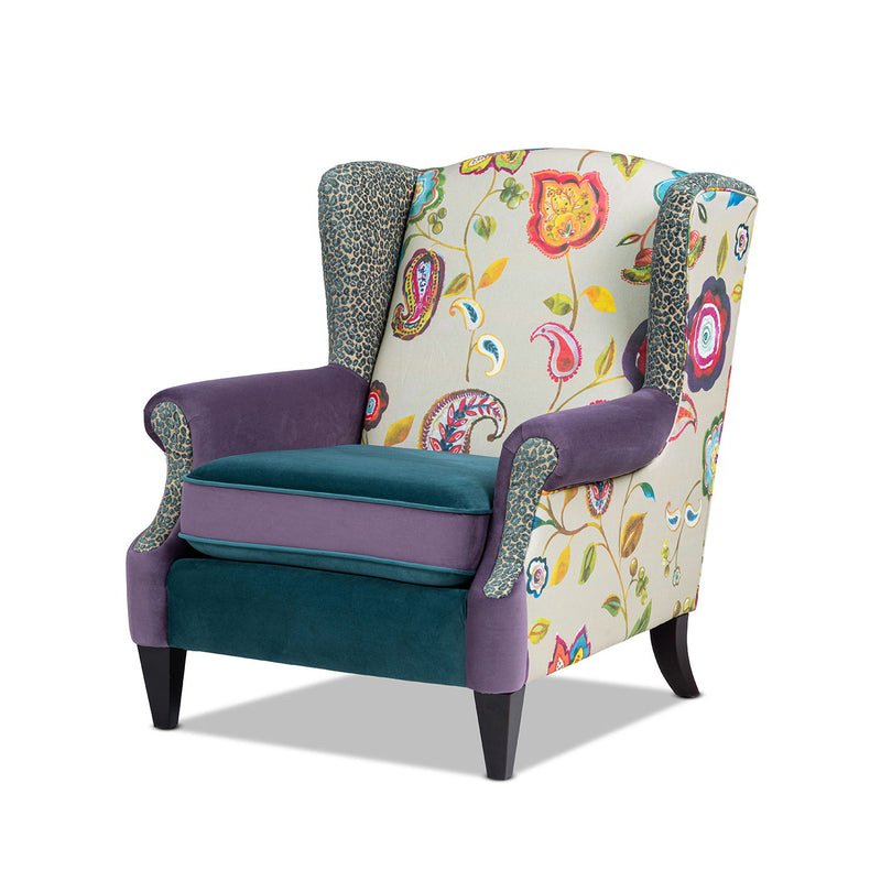 Anya - Boho Chic Wingback Accent Arm Chair