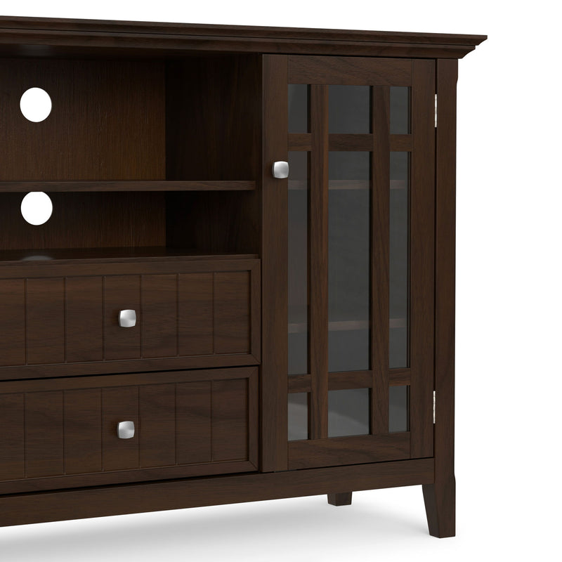 Bedford - Tall TV Media Stand - Dark Tobacco Brown