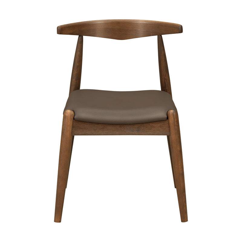 5 Piece Dining Set With 1 Table And 4 Upholstered Chairs - Brown / Walnut