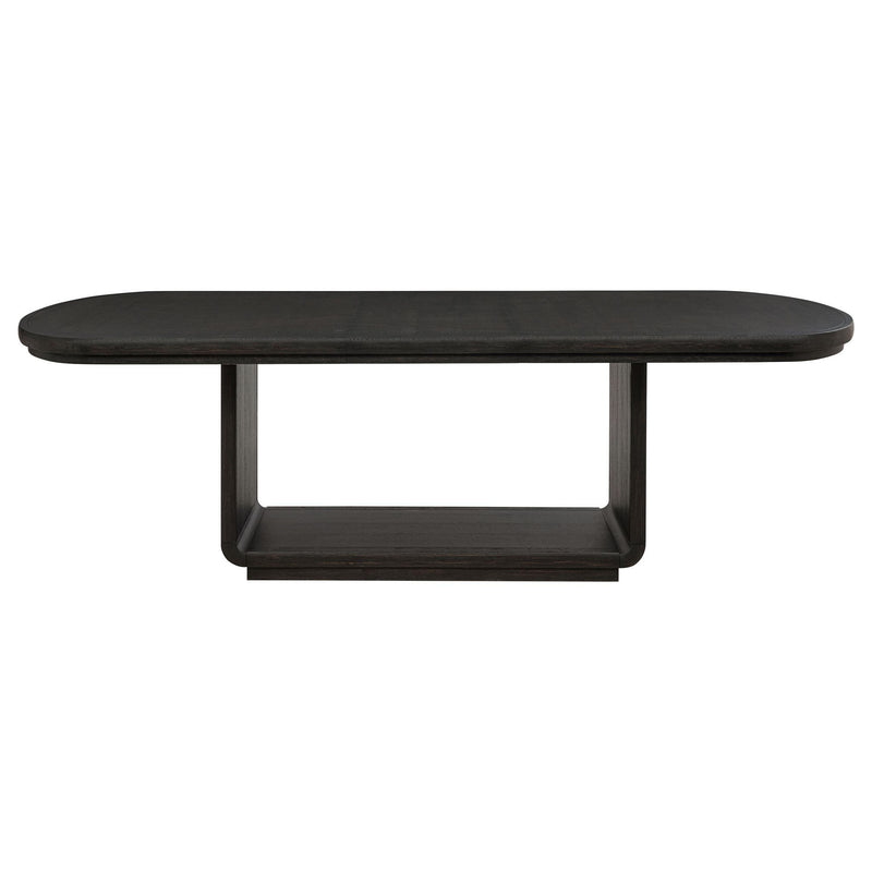 Leandro 7-piece Rectangular Dining Table Set Burnished Black