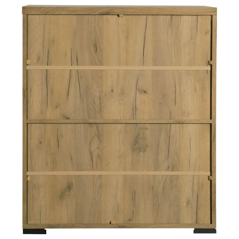 Bristol - 6-Shelf Engineered Wood Shoe Cabinet - Golden Oak