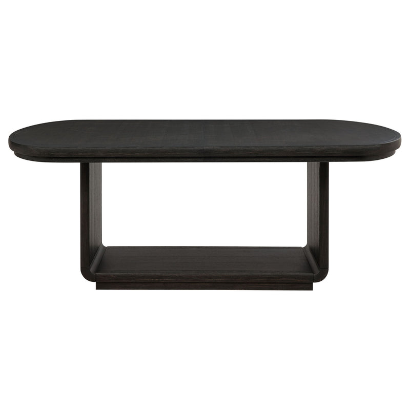 Bangor - Extension Dining Table With Pedestal Base - Black
