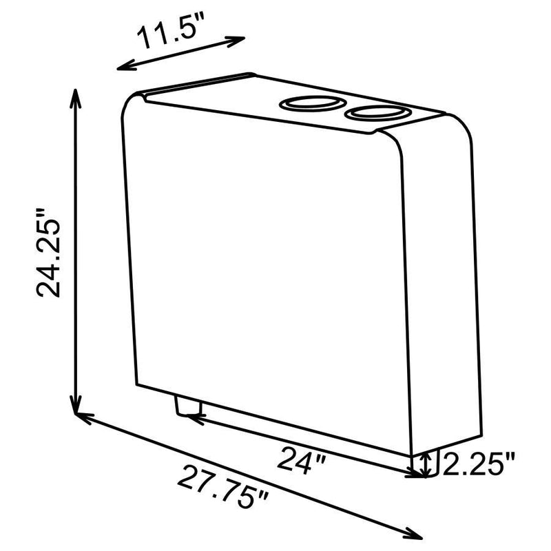 Toohey - Upholstered Home Theater Storage Wedge Console - Black