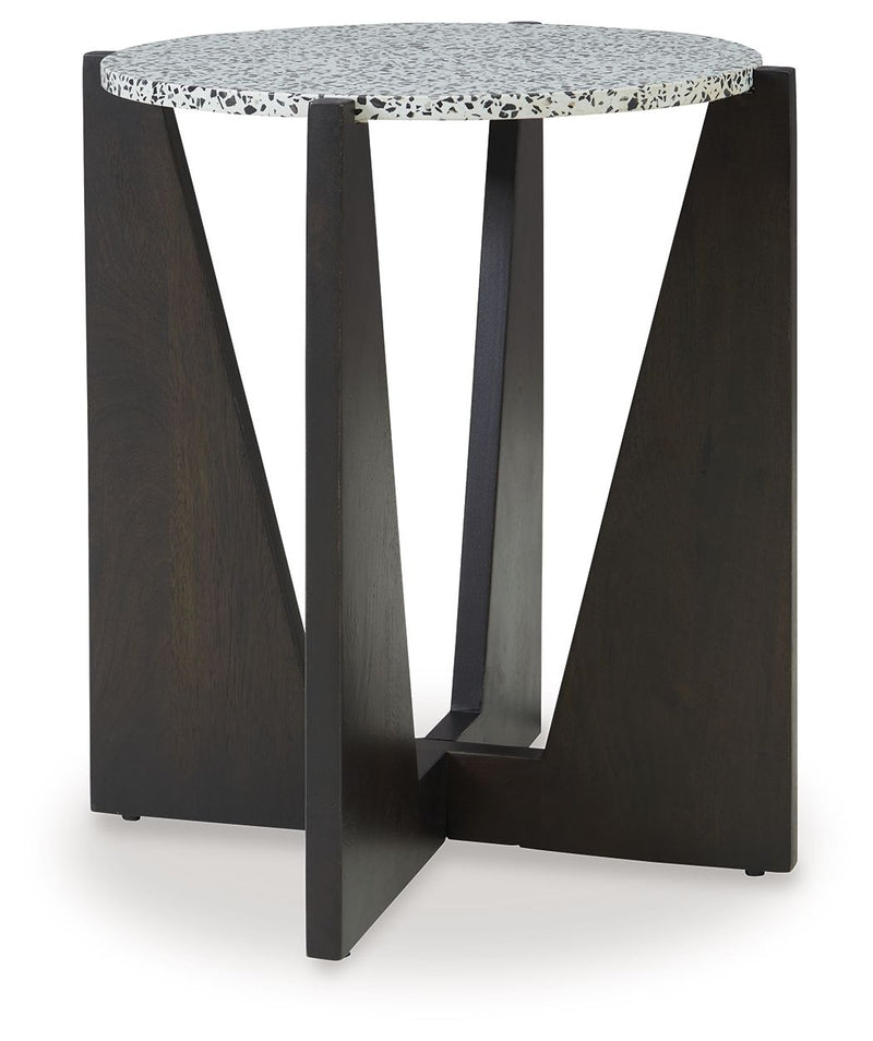 Tellrich - Accent Table - Black / White