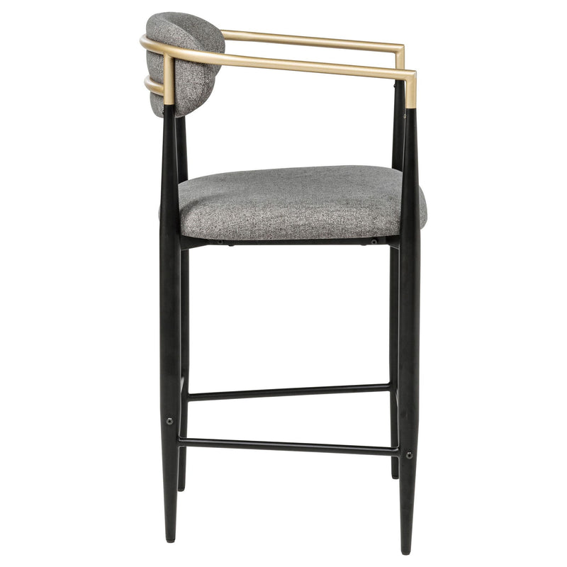 Tina Fabric Upholstered Counter Chair Dark Grey (Set of 2)