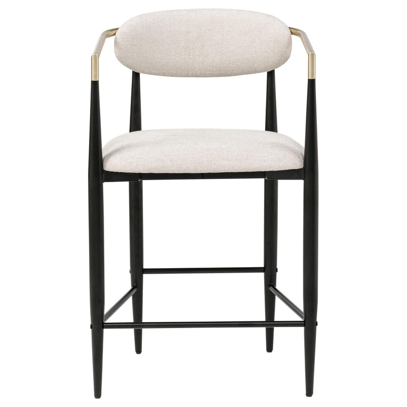 Tina Fabric Upholstered Counter Chair Beige (Set of 2)