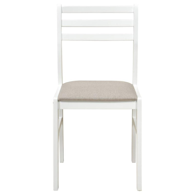 Bucknell - 3 Piece Round Drop Leaf Dining Table Set - White