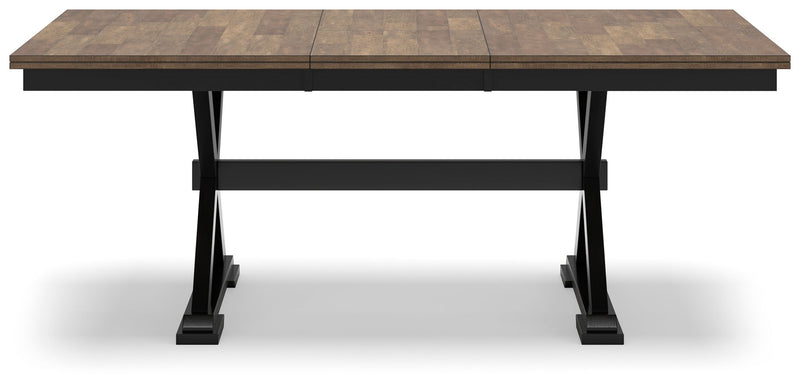 Wildenauer - Rectangular Dining Extension Table - Brown / Black