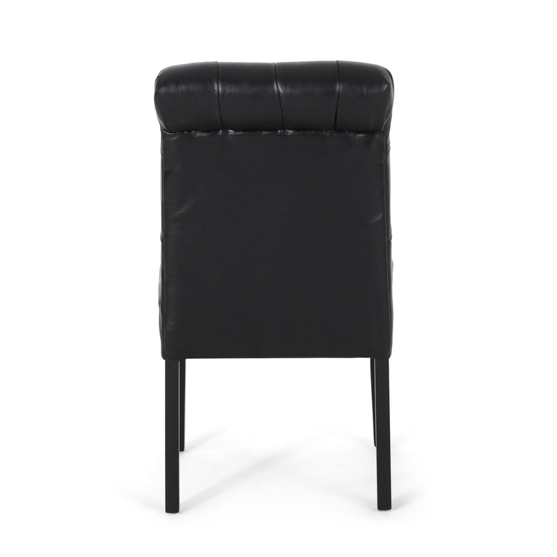 Broxton - Tuft Dining Rolltop Chairs With Button Tufted Backrest (Set of 2)