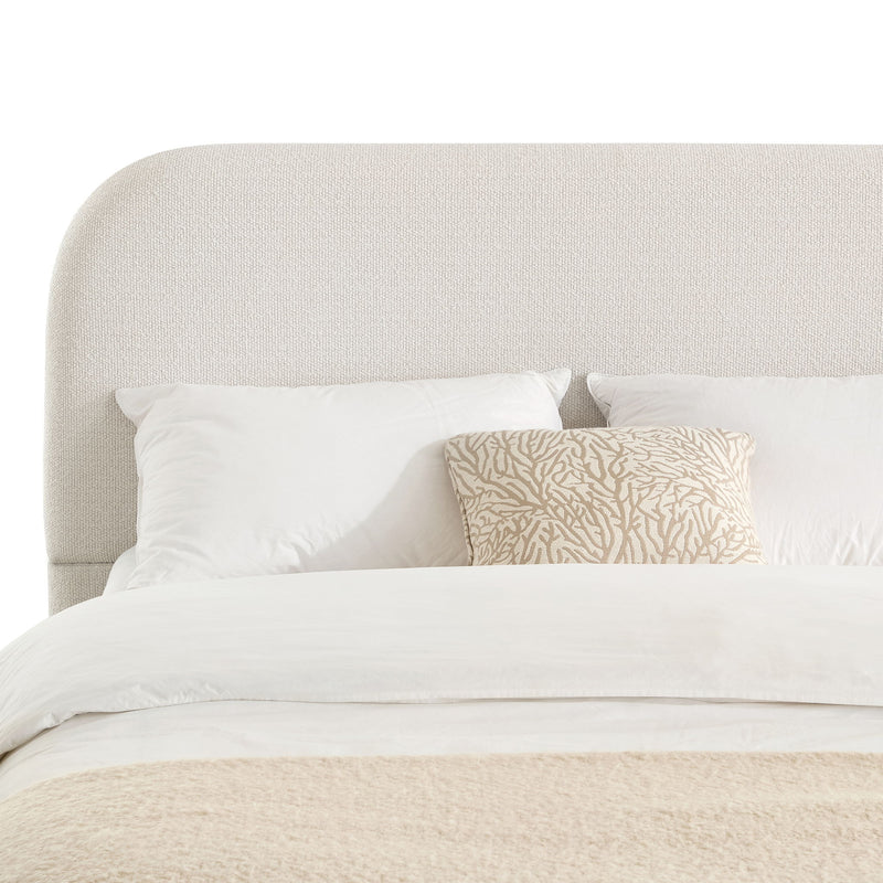 Linton - Upholstered Platform Bed With Curved Headboard