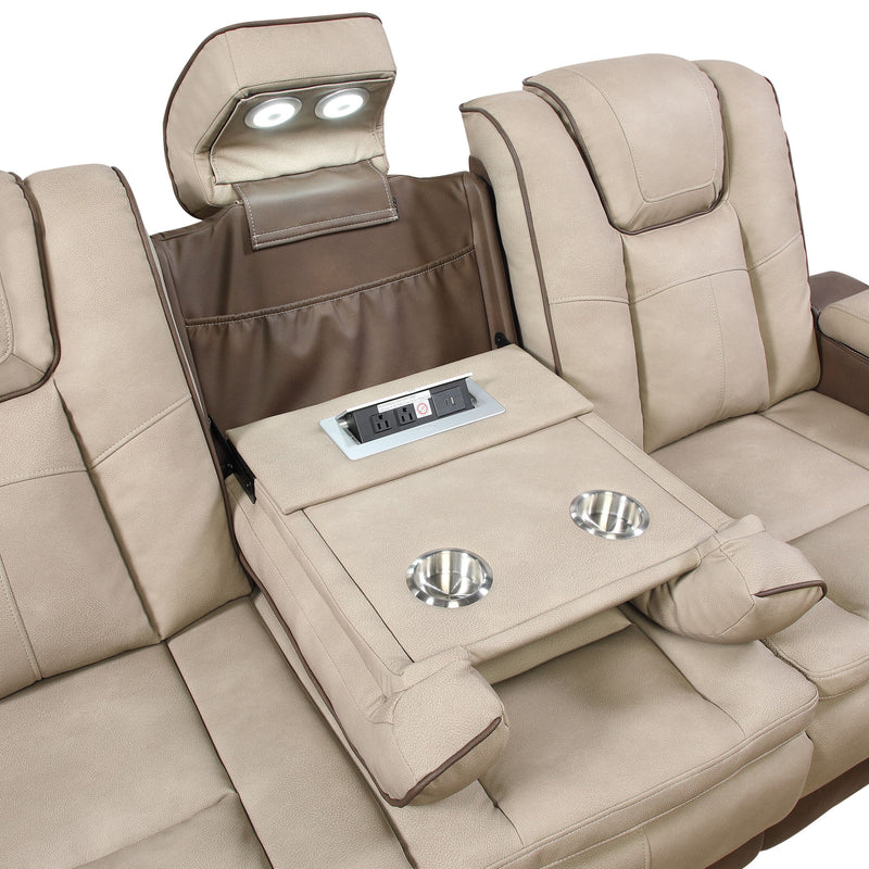 Bruno - Power Reclining Sofa With LED Lighting