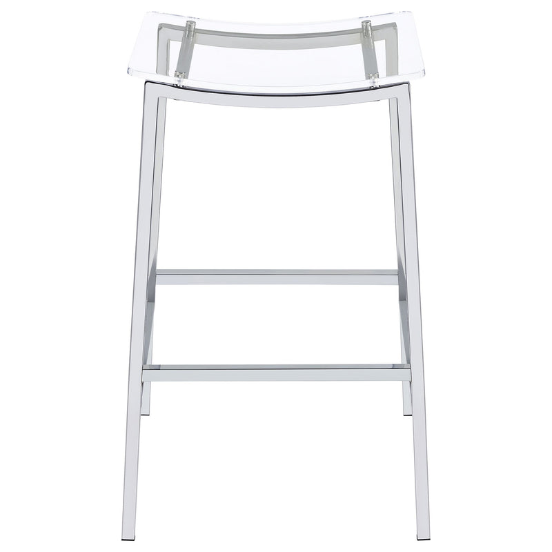 Staten - Backless Bar Stool (Set of 2) - Chrome