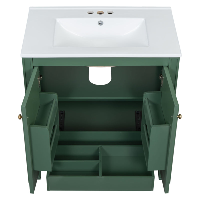 Bathroom Vanity With Sink With 2 Doors And Adjustable Shelf