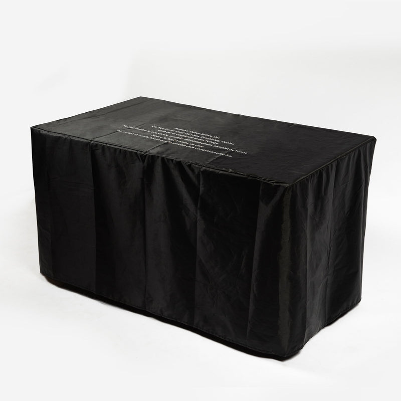 Fire Pit Table, Glass Wind Guard And Rain Cover, Lid - Brown