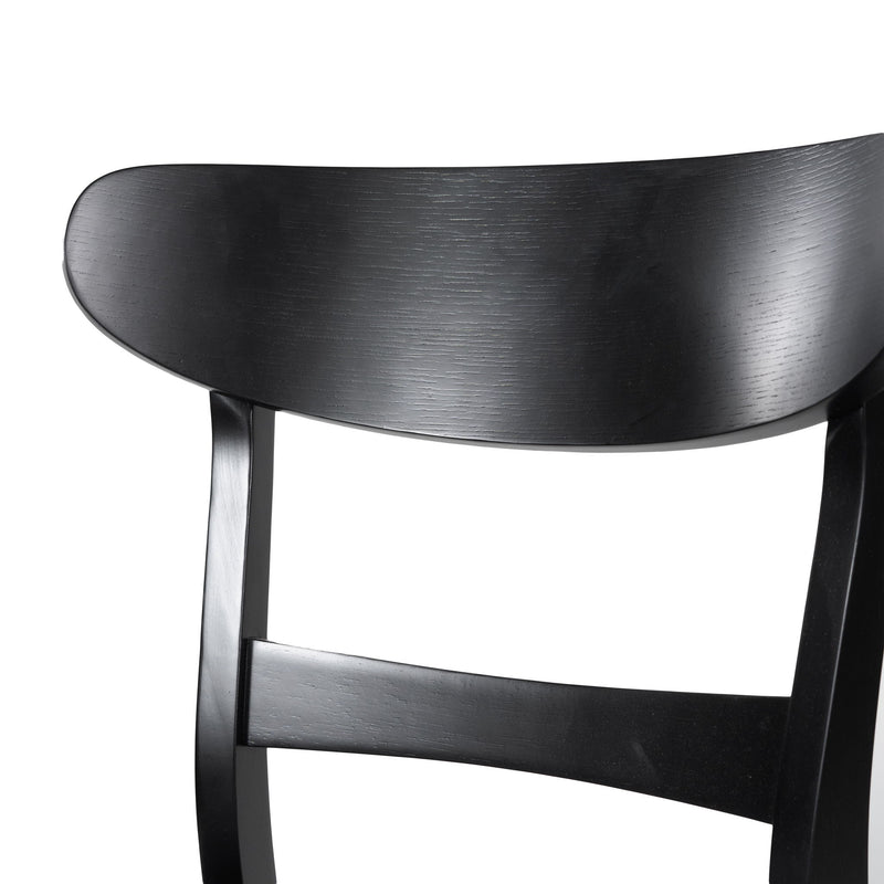 Dining Chair With Upholstered Seat - Dark Gray