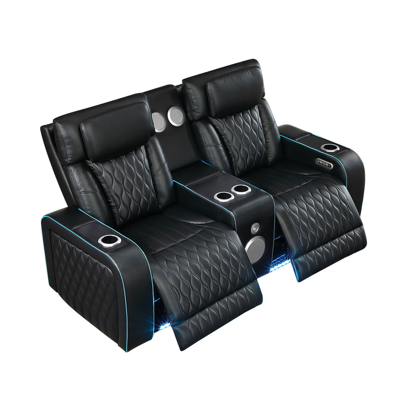 Electra - Power Reclining Set With Power Headrests, Massage And LED Lighting
