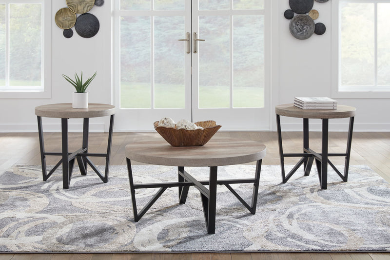 Deanlee - Occasional Table Set (Set of 3) - Grayish Brown / Black