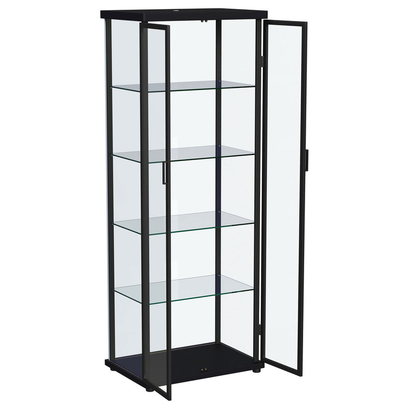 Nevra - 4 Shelf Display LED Curio Cabinet