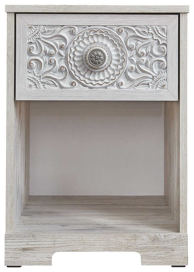 Paxberry - One Drawer Night Stand - Whitewash