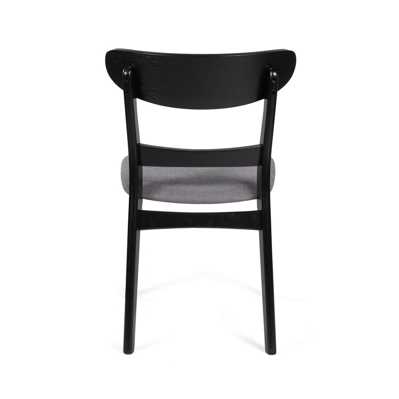 Dining Chair With Upholstered Seat - Dark Gray
