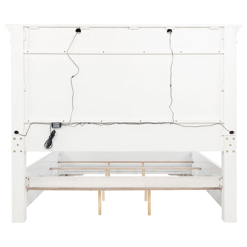 LED Light Panel Bed With Traditional Design