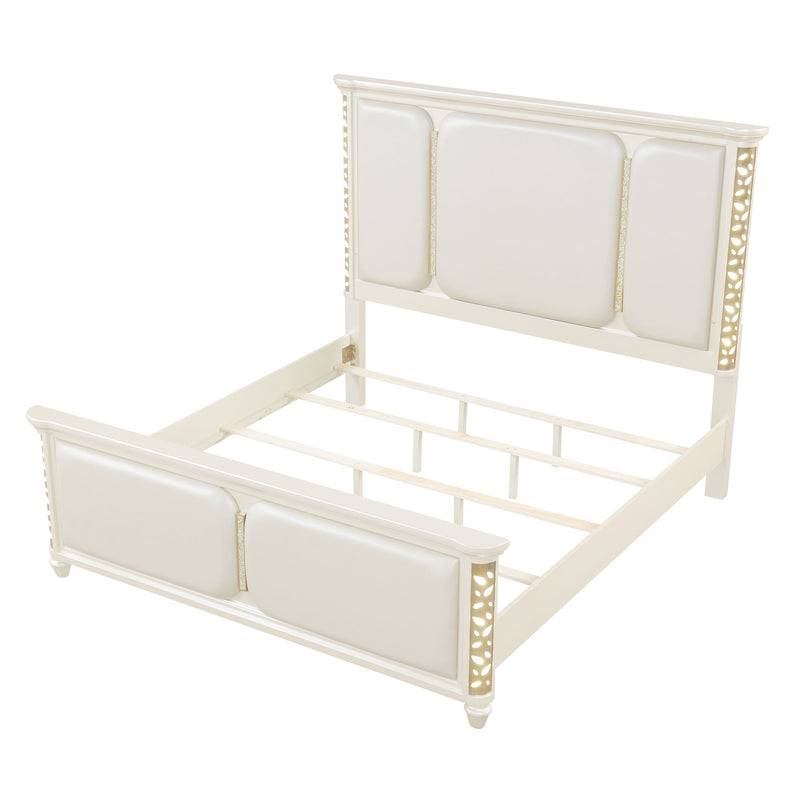 Cinderella - Queen Upholstered Bed - Beige