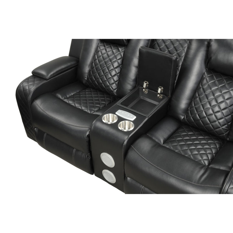 Benz - Power Reclining Loveseat With LED Lighting And Built In USB