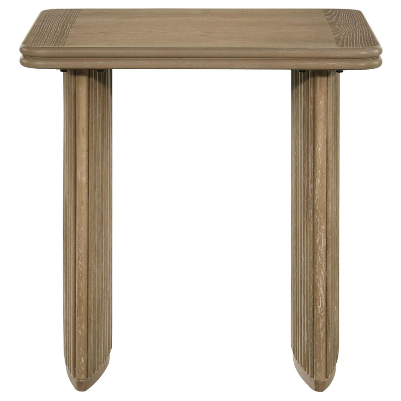 Adina 2-piece Wood Coffee Table Set Distressed Light Brown