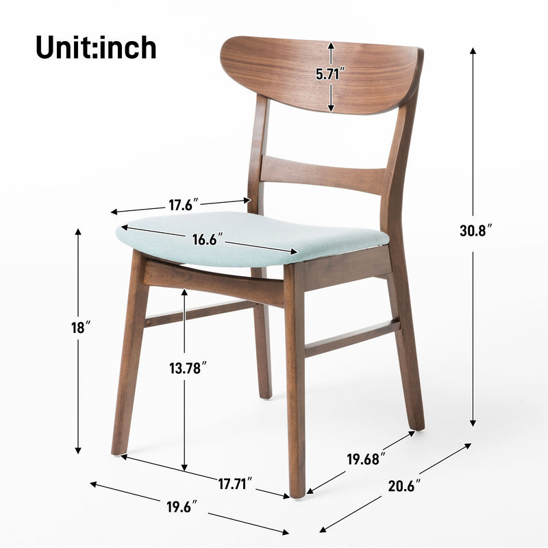 Dining Chairs With Cushioned Seat (Set of 2)