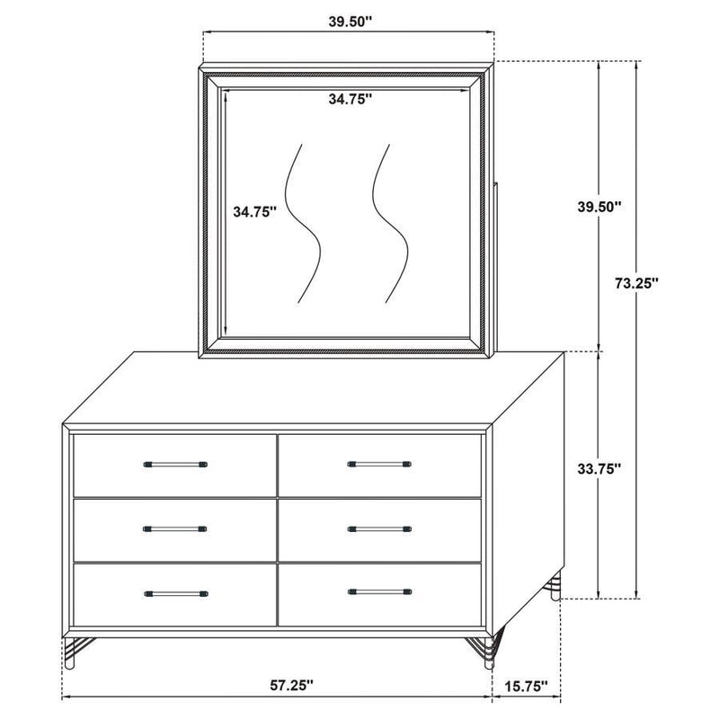 Lucia - 6-Drawer Dresser