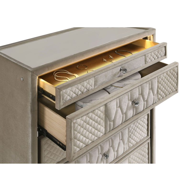 Mika - 5 Drawer LED Chest
