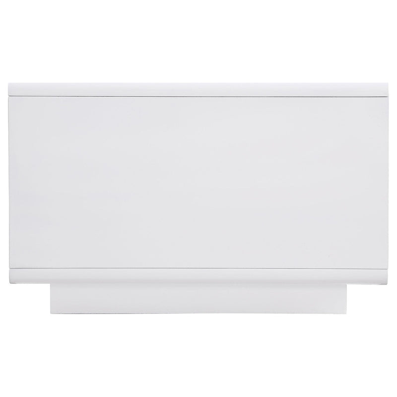 Paseo Rectangular Cocktail Coffee Table White High Gloss