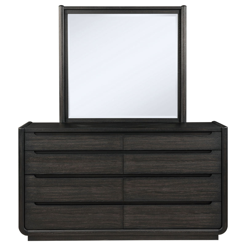 Bangor - 8 Drawer Dresser With Mirror Set - Black