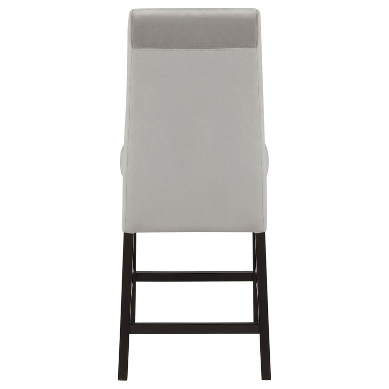 Stanton Velvet Upholstered Counter Chair Grey (Set of 2)